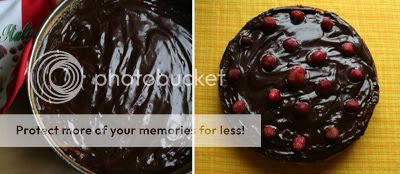 Valentine cake with raspberries and chocolate recipe