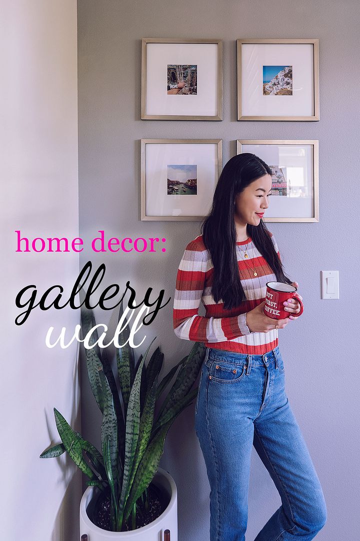 home decor gallery wall inspiration West Elm photo frame Modernica planter