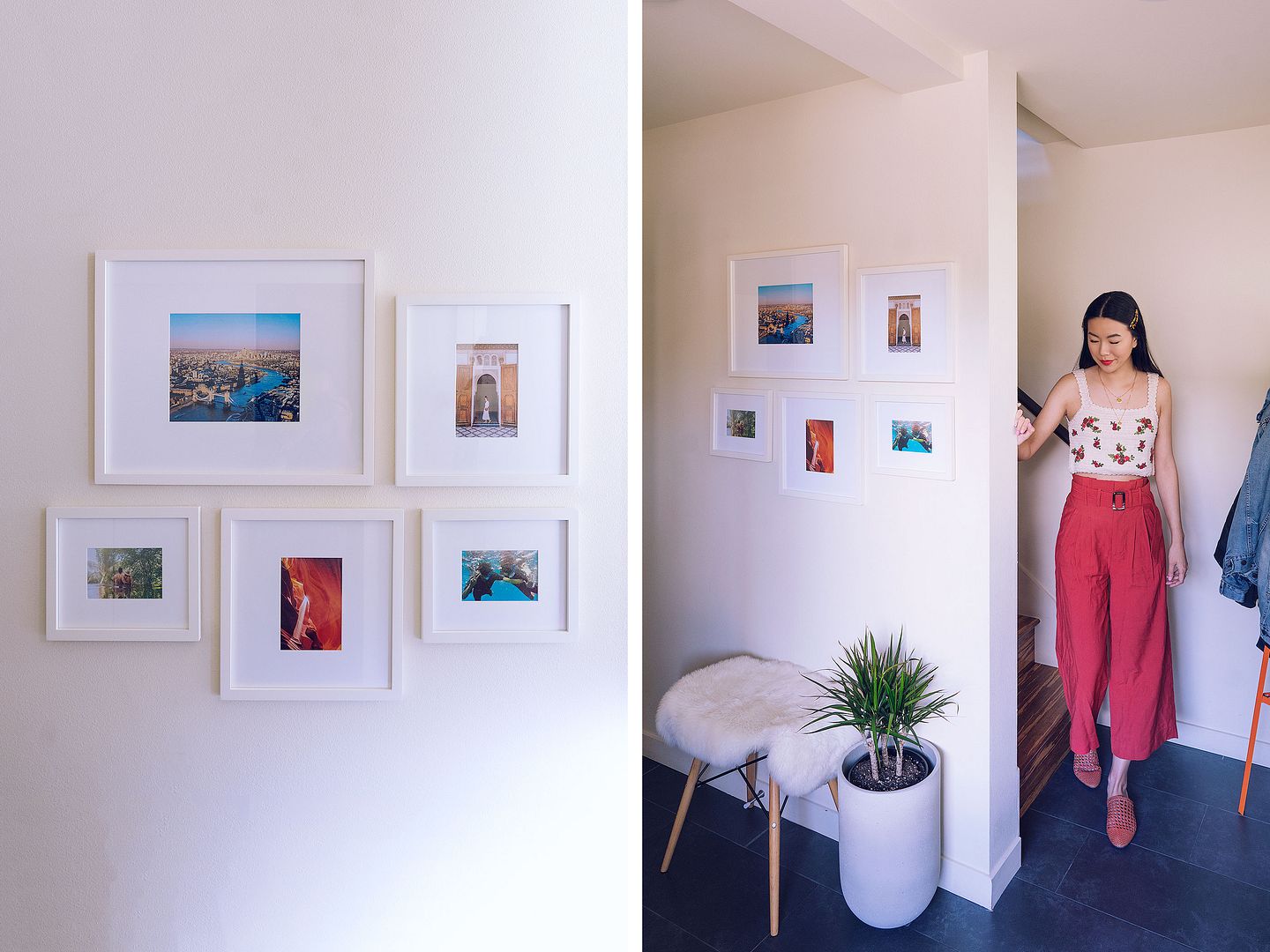 entryway gallery wall photo frames West Elm CB2 Target home decor