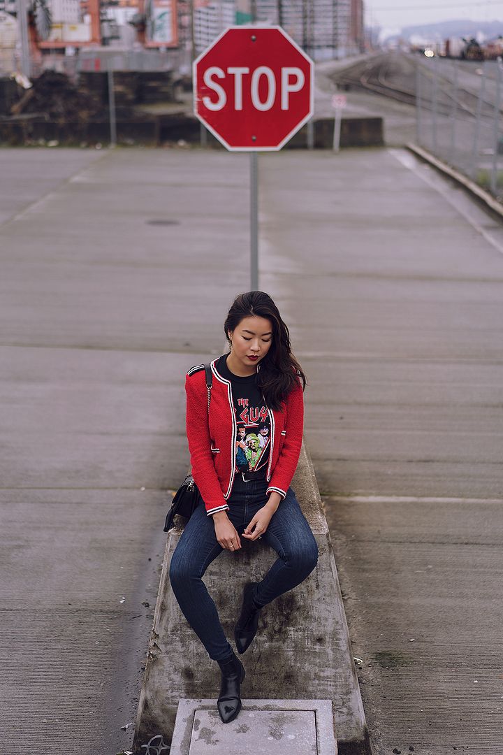 The Kooples red jacket