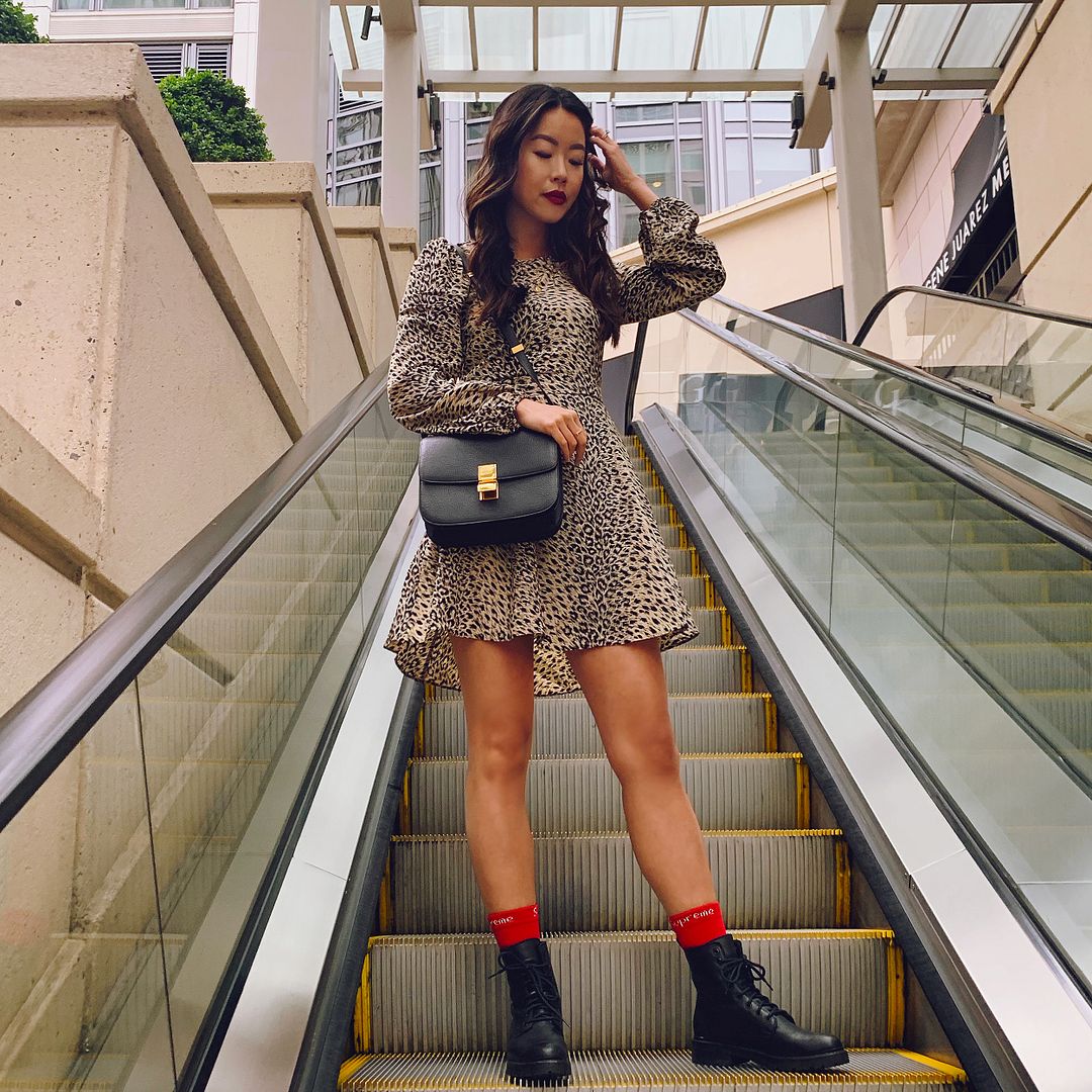 leopard dress combat boots