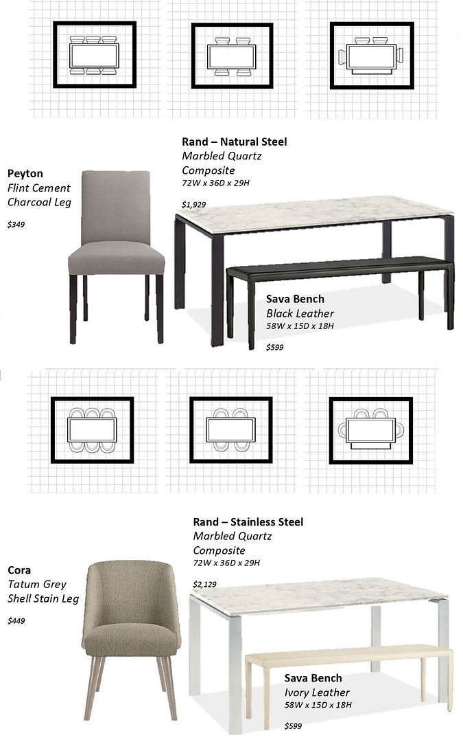 Room and Board dining room mock up